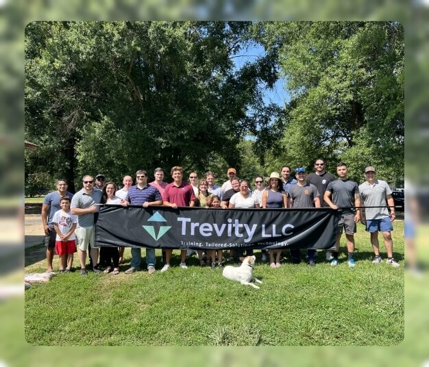 Trevity team members group photo outside