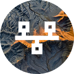 an abstract desert sand texture and an intelligence icon